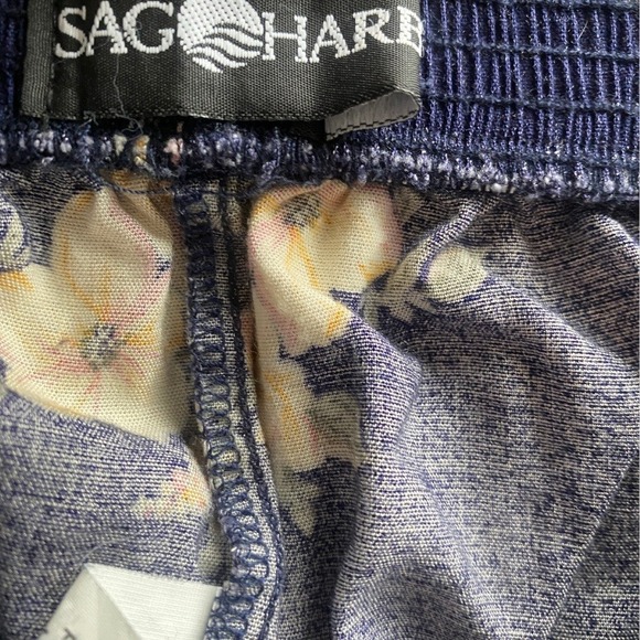 Sag Harbor Vintage 90s Skirt Medium Blue Cottagecore Floral Prairie Midi Fairy - Picture 7 of 8